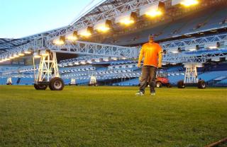 Belichtingsunits in voetbalstadions