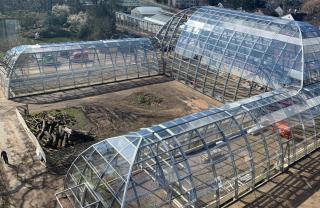 Tropische kas voor Botanische tuin Flora