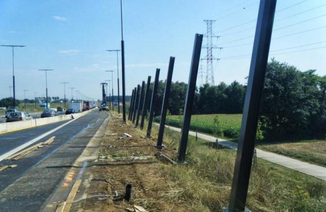 Geluidsschermen verkeerswisselaar Lummen