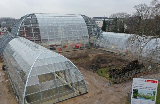 Tropische kas voor Botanische tuin Flora