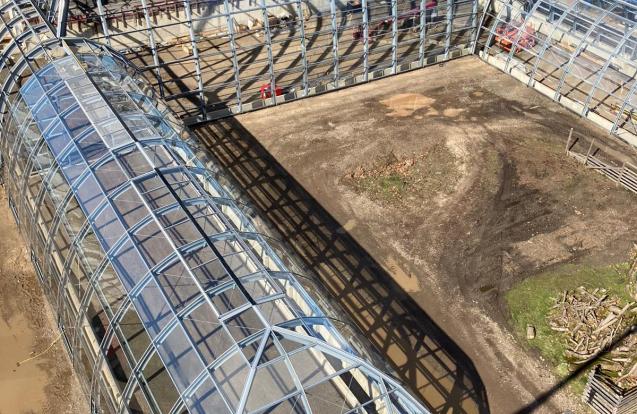 Tropische kas voor Botanische tuin Flora