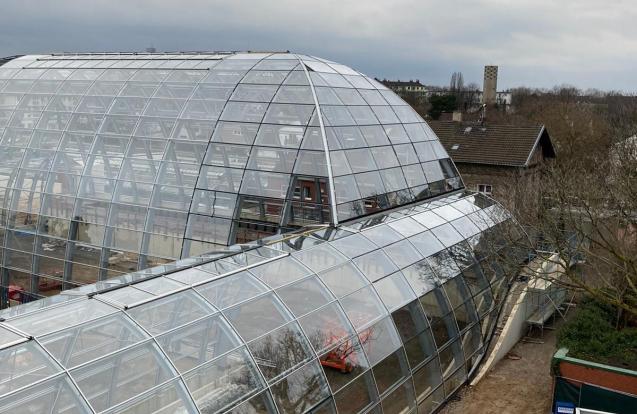 Tropische kas voor Botanische tuin Flora