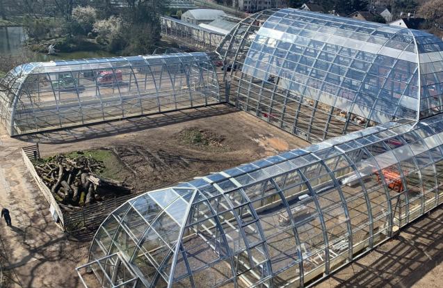 Tropische kas voor Botanische tuin Flora