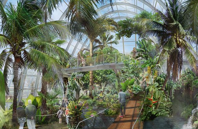 SERRE TROPICALE POUR LES JARDINS BOTANIQUES FLORA